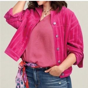 CAbi Pink Cheeky Topper Coat Jacket Size Small Style 4124